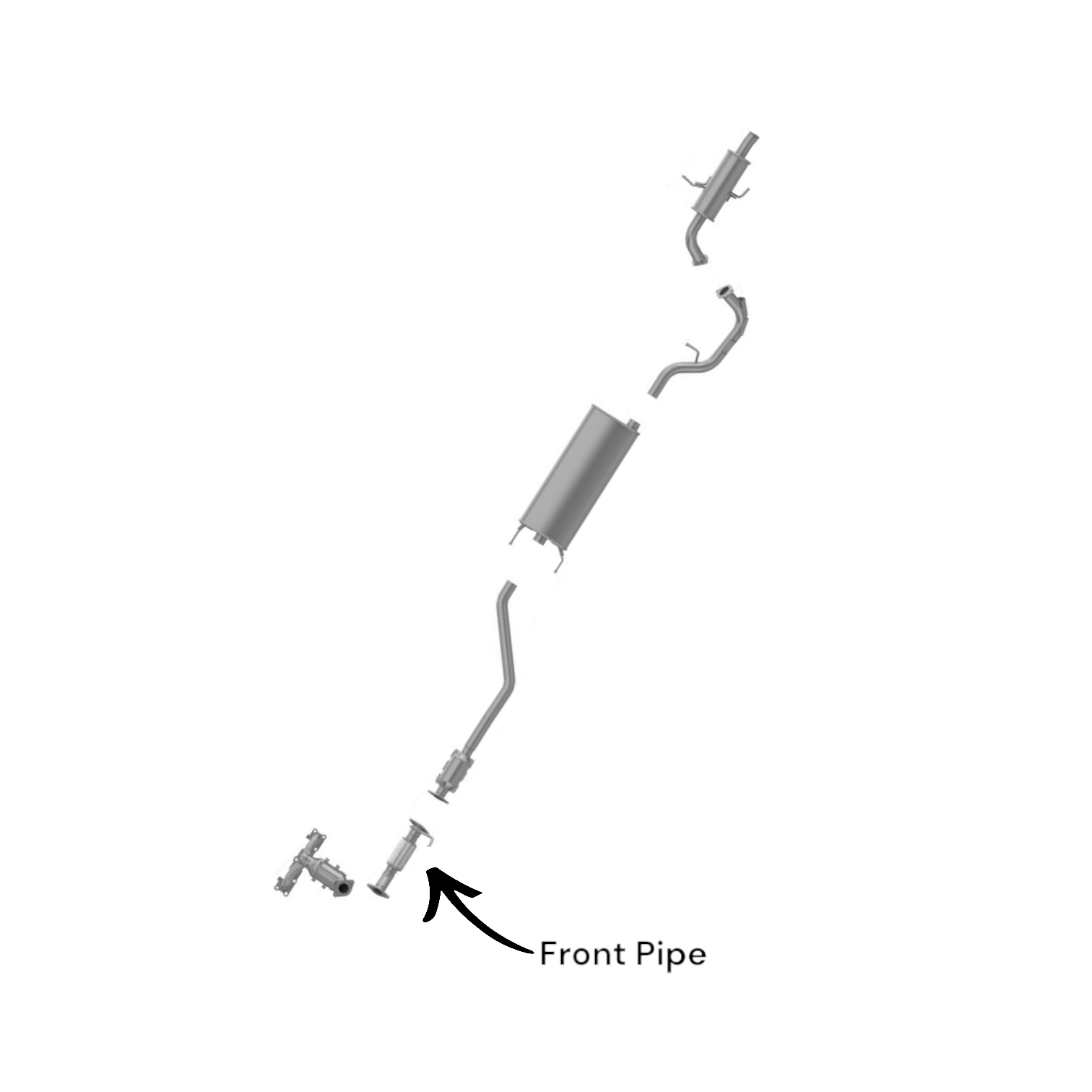 KIA Sorento 2.4L (2014 & 2015) Front Pipe