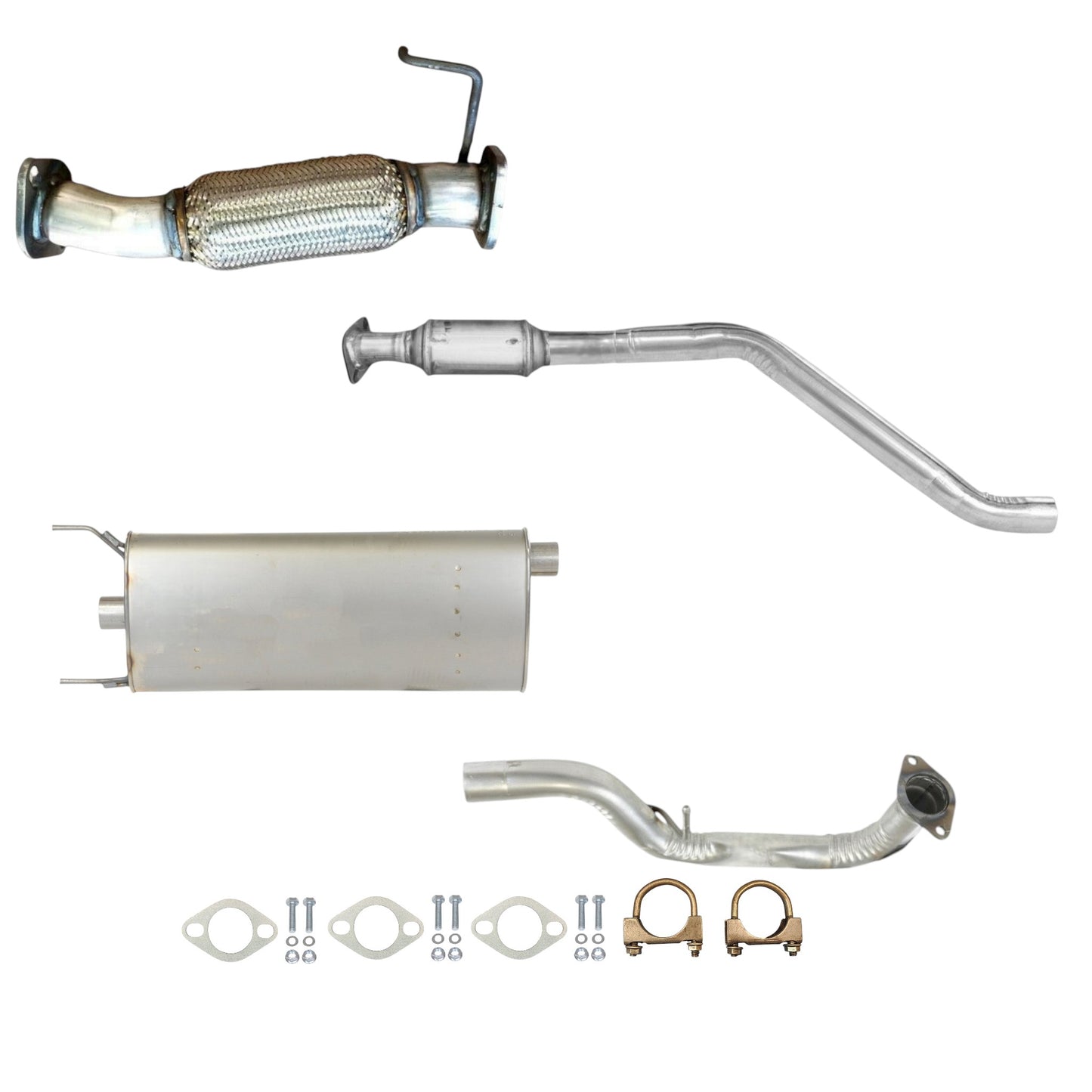 Kia Sorento 2.4L (2014, 2015) Flex Pipe, Catalytic Converter, Muffler With Pipe