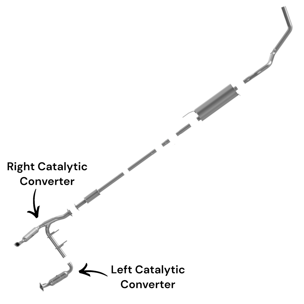 Ford F-150 5.0L (2015-2017) Left and Right Catalytic Converter