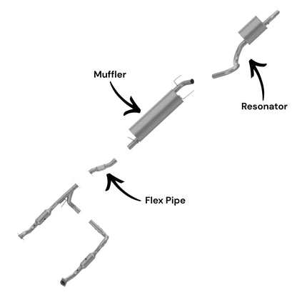 Chrysler Aspen 5.7L (2009) (FHEV) Flex Pipe, Muffler & Resonator