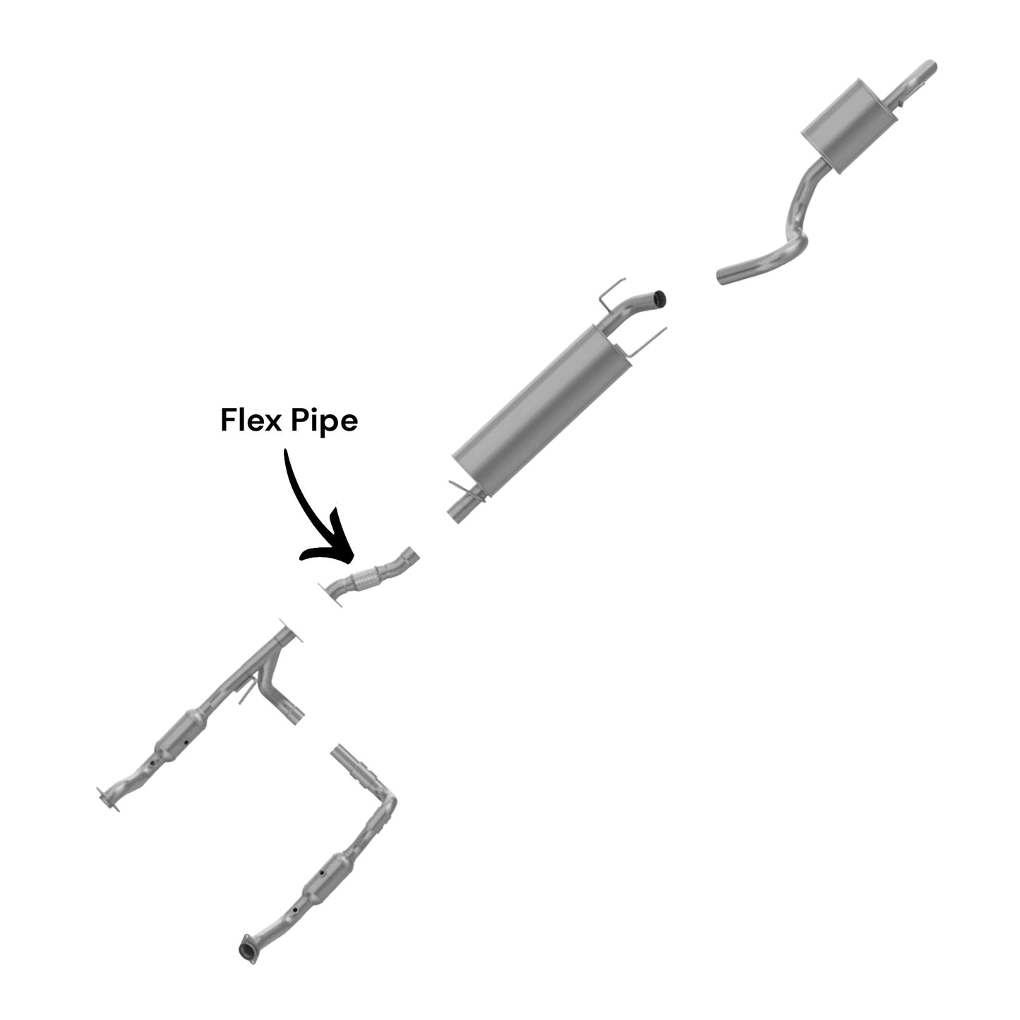 Chrysler Aspen 5.7L (2009) (FHEV) Flex Pipe