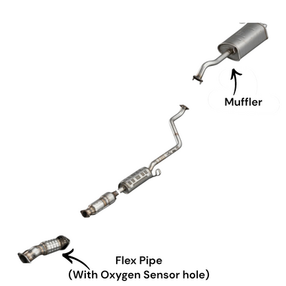 Hyundai Elantra GT 2.0L (2014-2017) (Hatchback) Flex Pipe and Muffler
