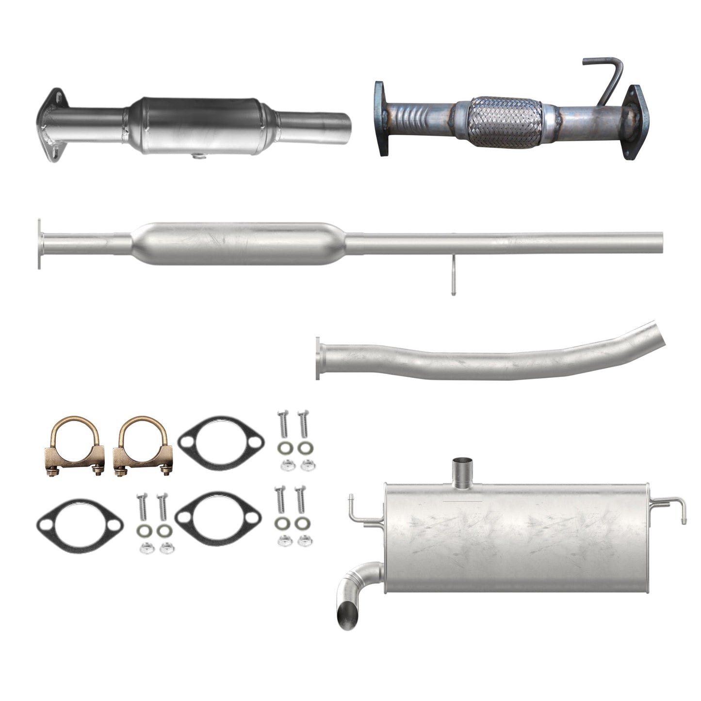Hyundai Tucson 2.4L (2014-2015) ULEV Flex Pipe, Catalytic Converter, Resonator & Muffler with Axel Pipe