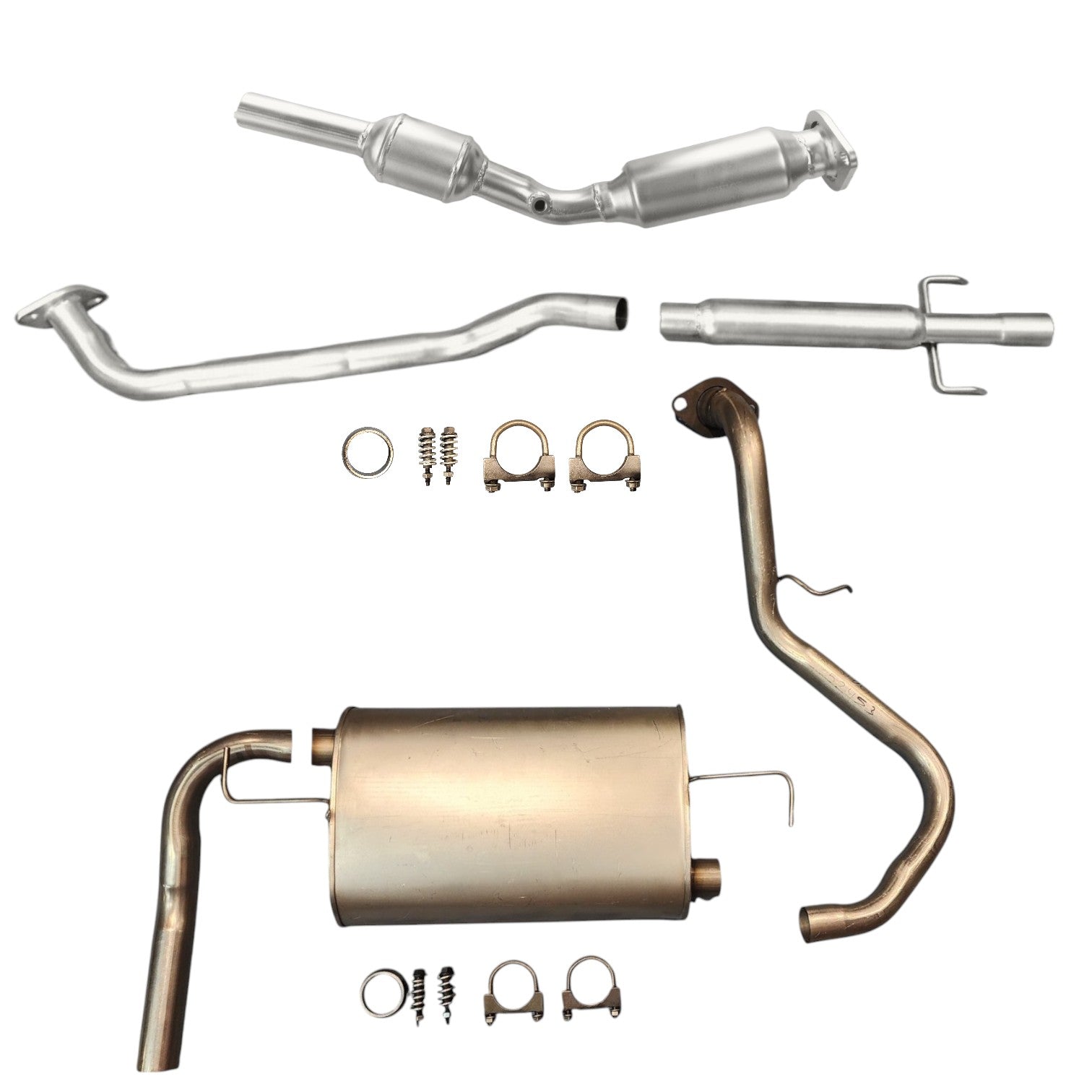 Toyota Matrix 1.8L (2003-2008) FWD Catalytic Converter, Resonator & Muffler