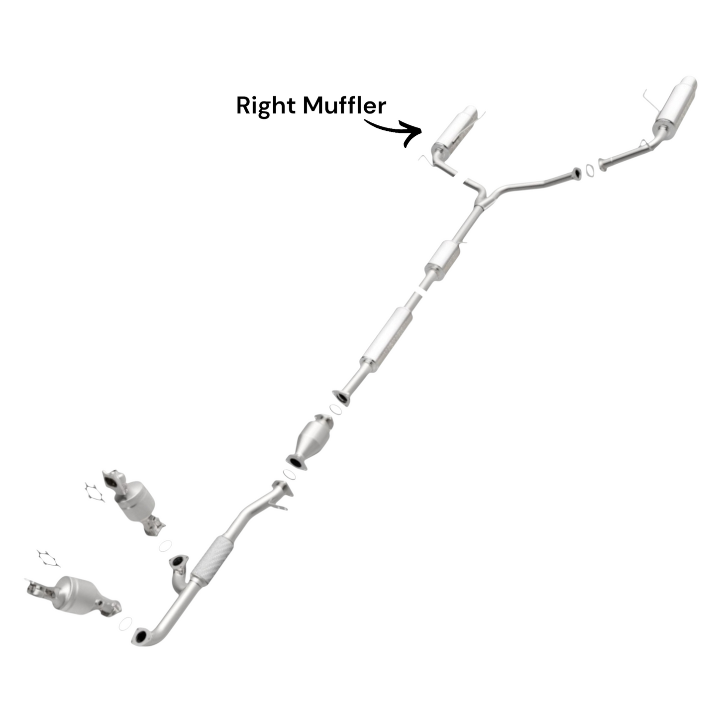 Honda Accord 3.0L (2003-2005) (Sedan) Right side Muffler