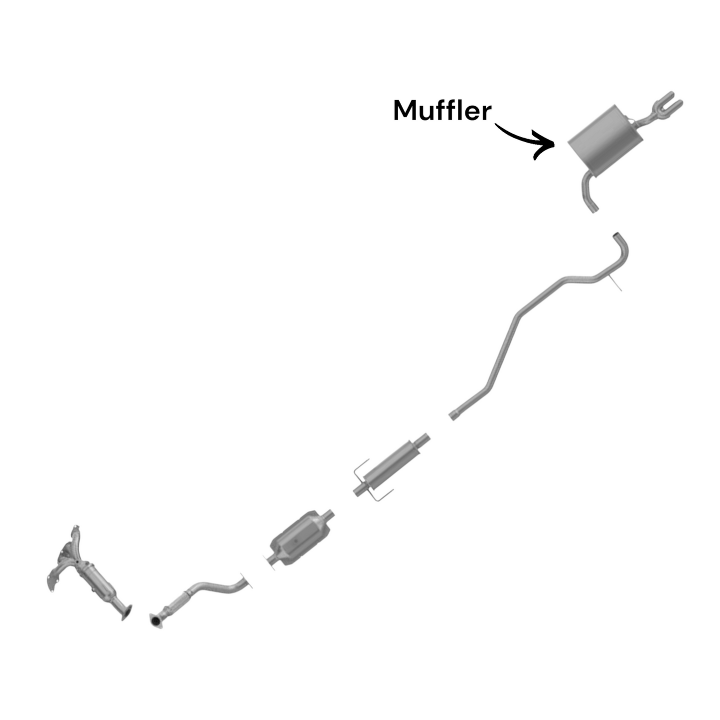 Mercury Milan 2.5L (2010-2011) Muffler