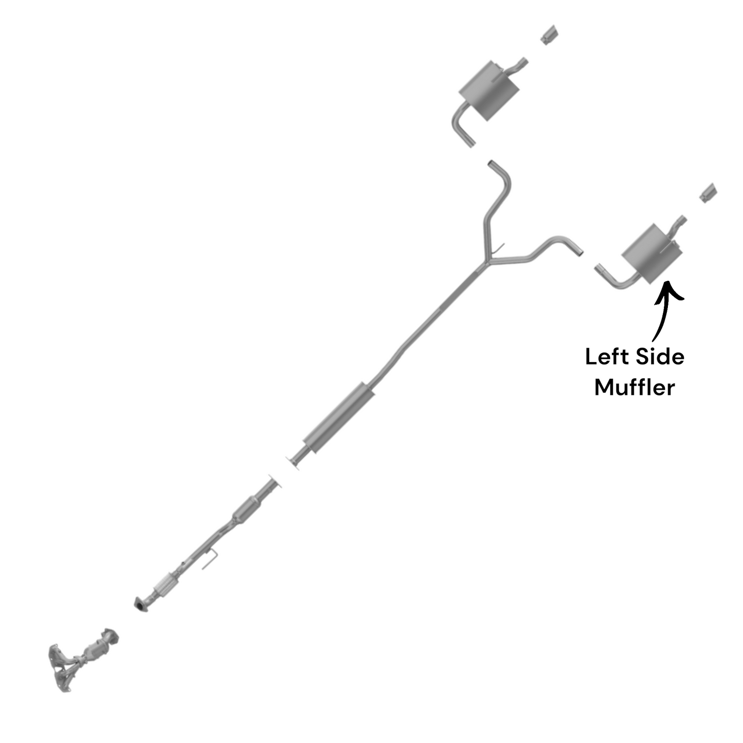 Nissan Altima 2.5L (2009-2018) (Non Hybrid) (Sedan) (Left Side) Muffler