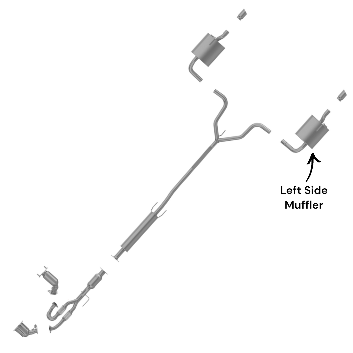 Nissan Altima 3.5L (2009-2012) (Sedan) (Left Side) Muffler