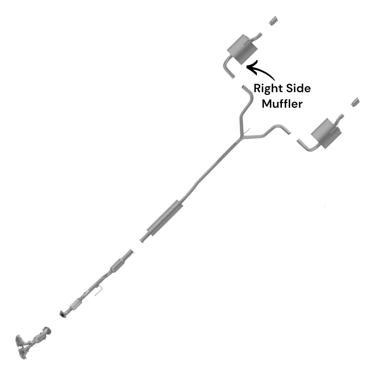 Nissan Altima 2.5L (2009-2018) (Non-Hybrid) (Right Side) Muffler