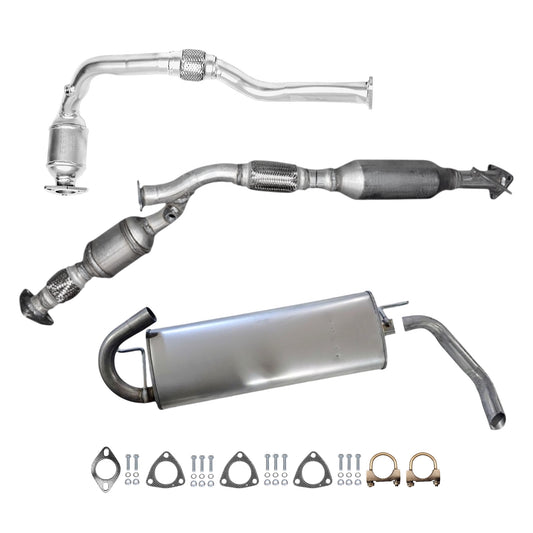 Saturn Vue 3.0L (2002, 2003) Front & Rear Catalytic Converters With Flex & Muffler