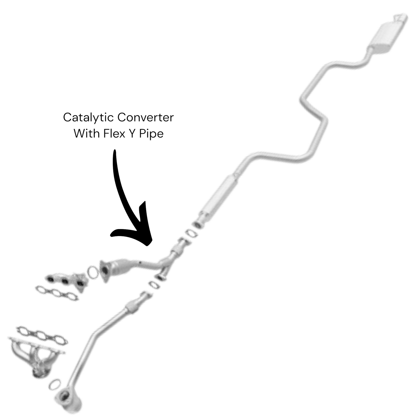 Convertisseur catalytique à tuyau en Y flexible pour Chevrolet Malibu 3.5L 2005-2006 