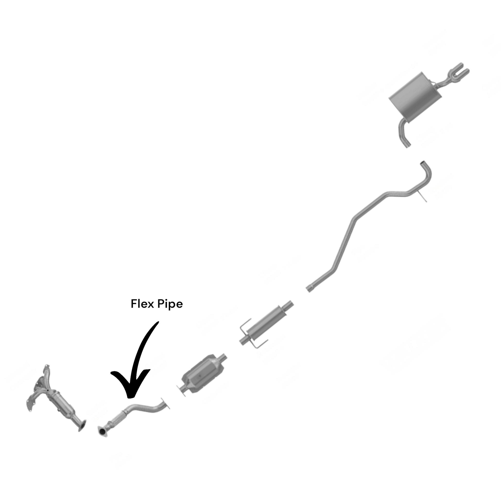 Ford Fusion (Hybrid/Non Hybrid) 2.5L (2010-2012) Flex Pipe