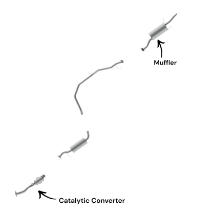 Honda Insight 1.3L (2010-2014) (Hybrid) Catalytic Converter and Muffler
