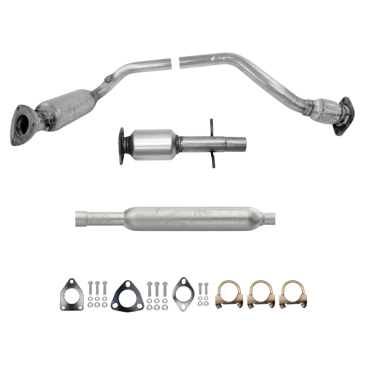 Chevrolet Malibu 3.5L (2008-2010) (LS Model) Front & Rear Catalytic Converters And Resonator