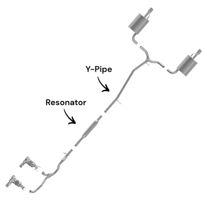Ford Explorer 3.5L (2011-2019) (Non-Turbo) Resonator with Y pipe