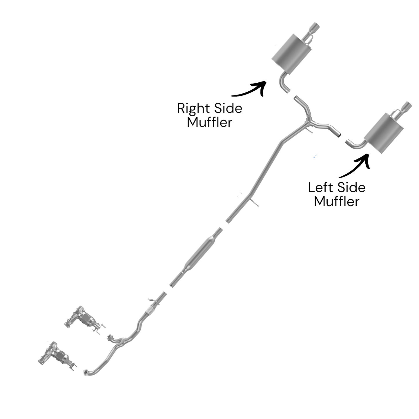 Ford Explorer 3.5L (2011-2019) Left Side And Right Side Muffler