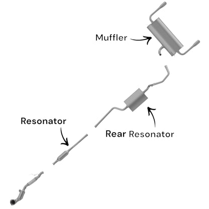 Ford Escape 1.6L (2013-2016) Front And Centre Resonator And Muffler