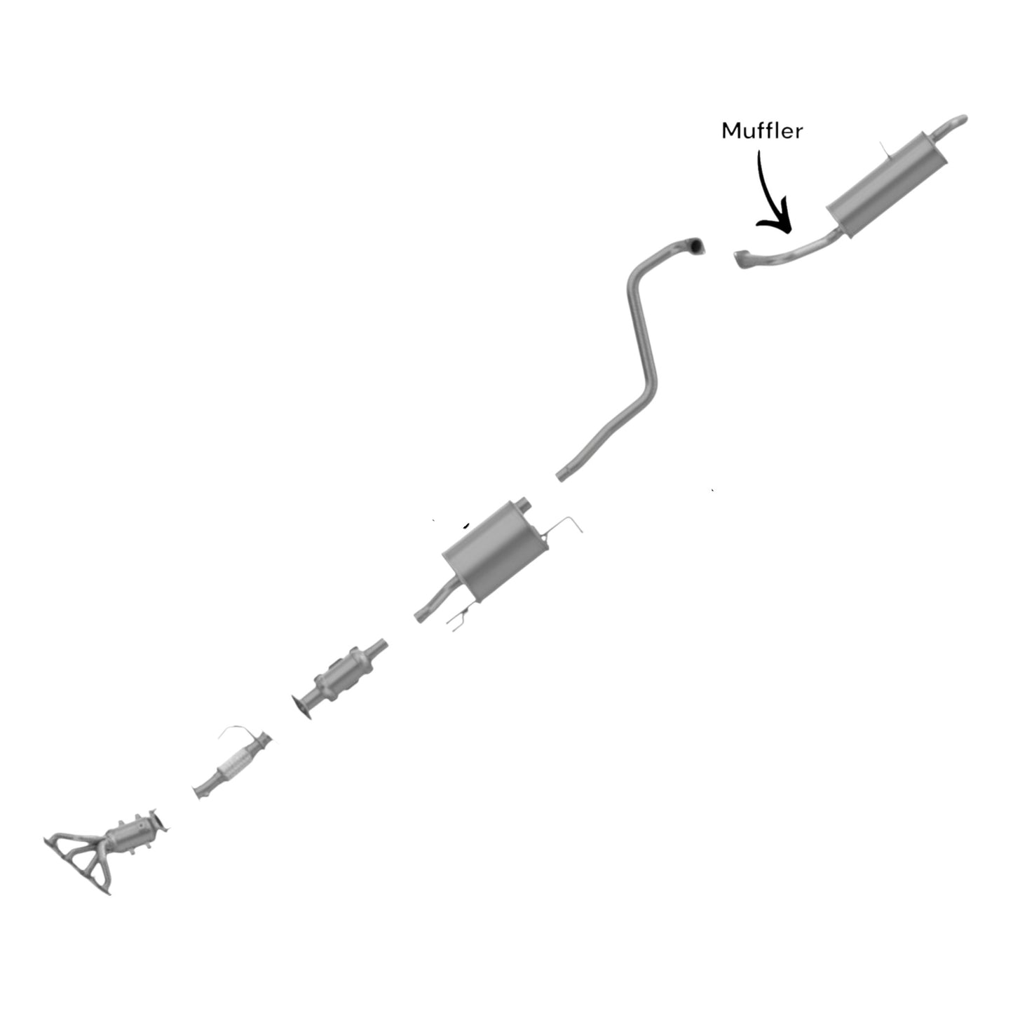 Kia Soul 2.0L (2014-2016)  Rear Muffler