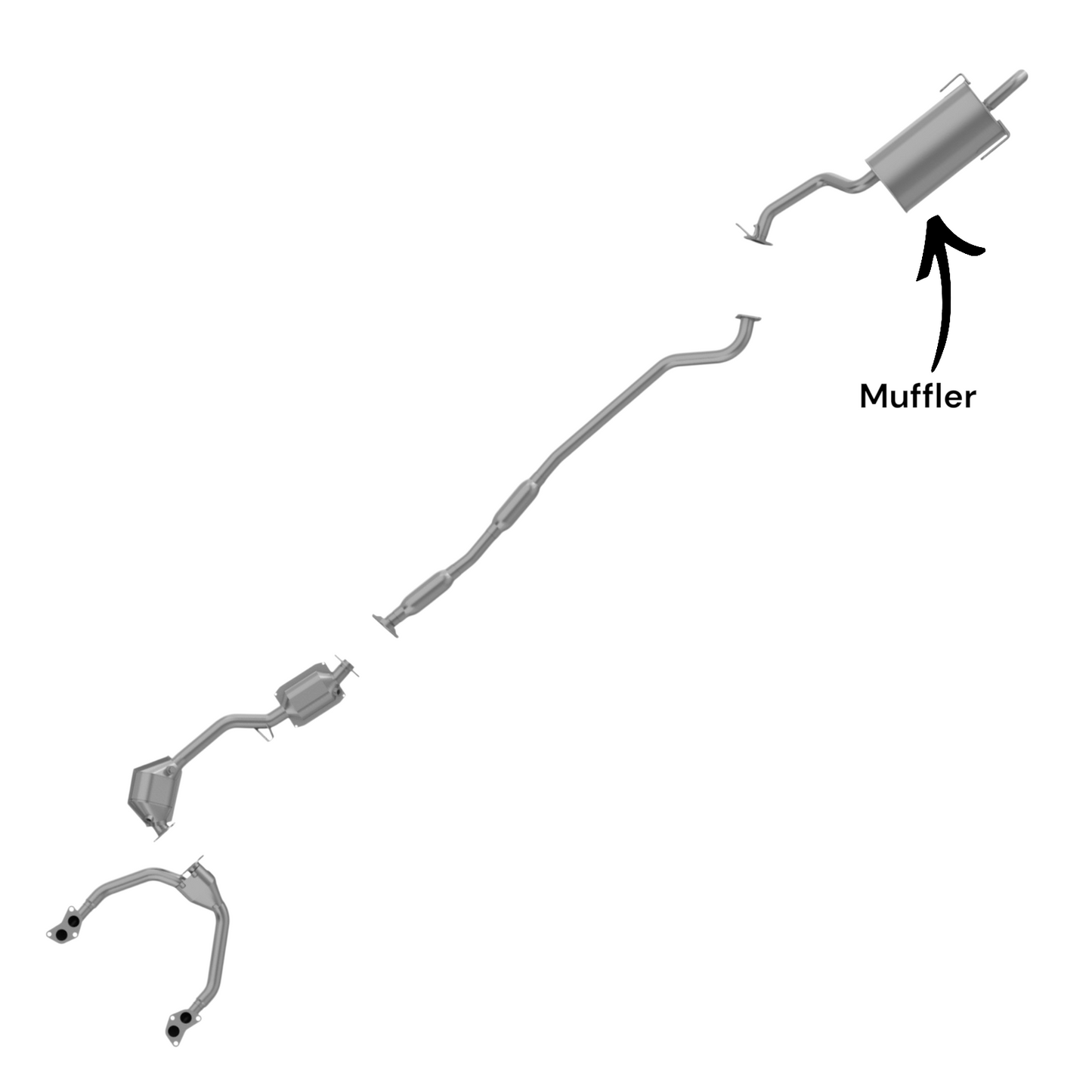 Subaru Outback 2.5L (2000-2004) (Wagon) Rear Muffler
