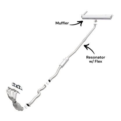 Toyota RAV4 2.4L (2004-2005) Resonator with Flex And Muffler