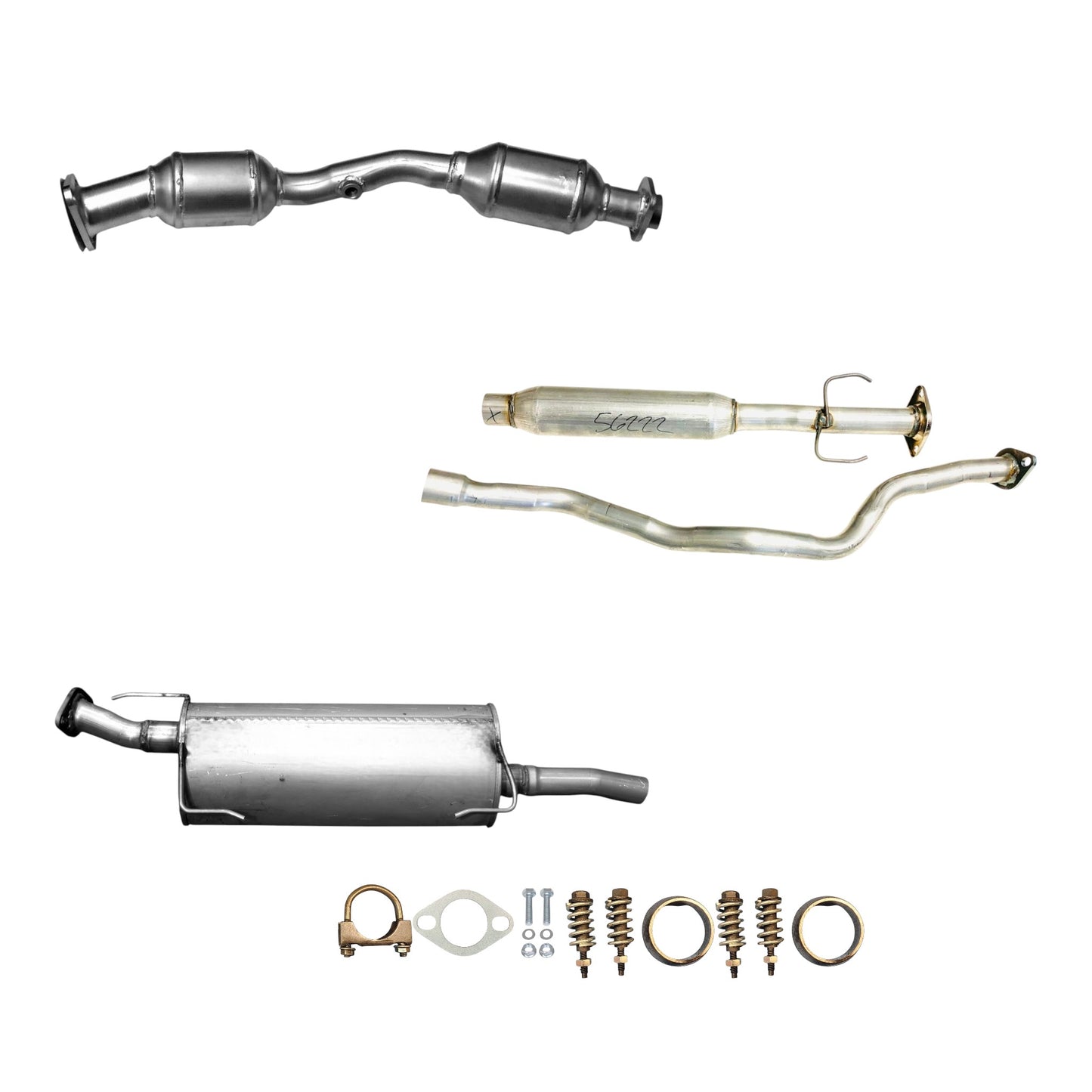 Nissan Versa 1.8L (Sedan) (2007-2012) Catalytic Converter, Resonator And Muffler.