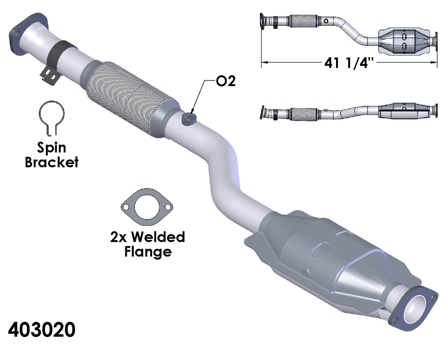 Hyundai Elantra 2.0L 2001-2003 Catalytic Converter
