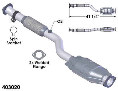 Hyundai Elantra 2.0L 2001-2003 Catalytic Converter