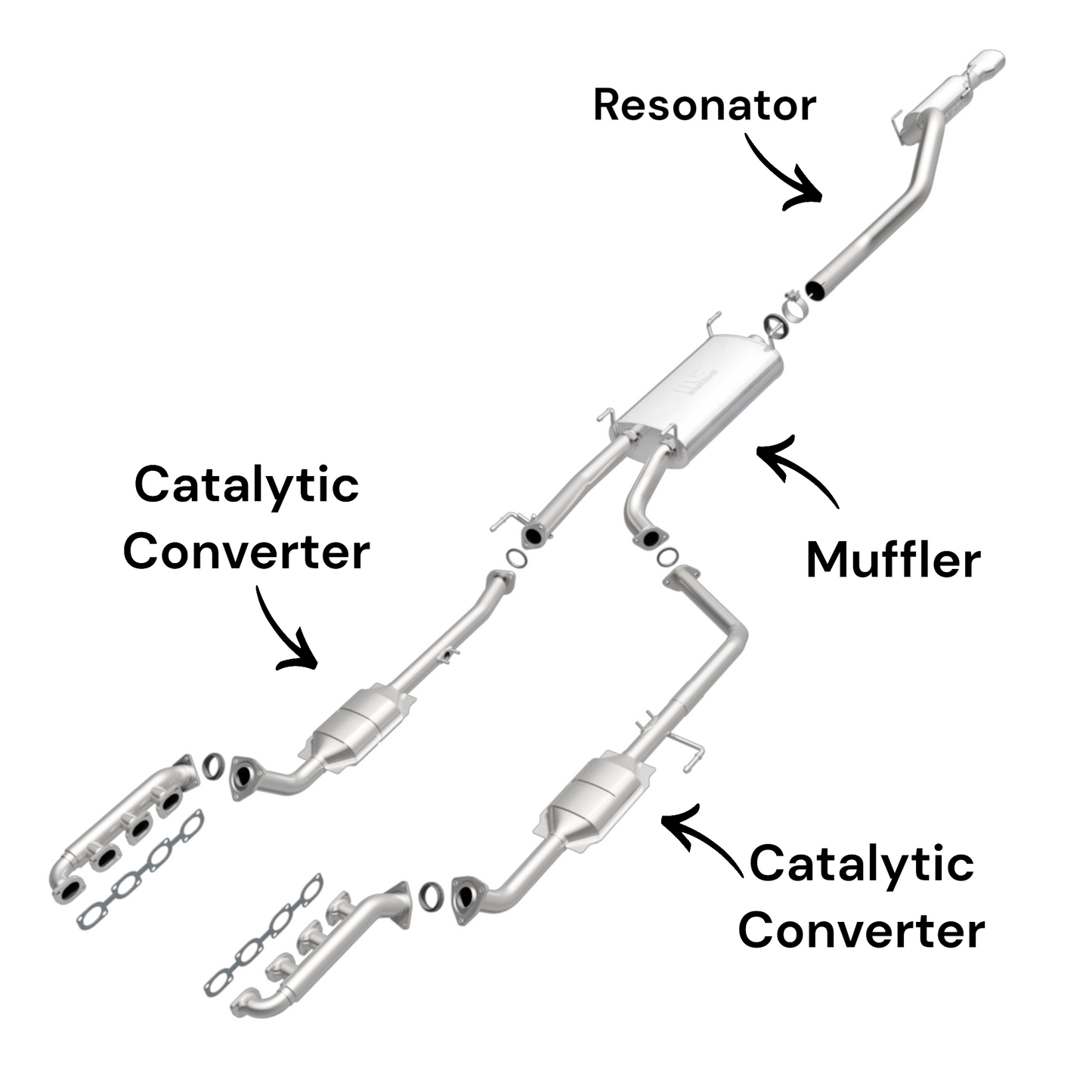 Toyota Sequoia 4.7L (2001-2004) Catalytic Converters, Muffler and Resonator