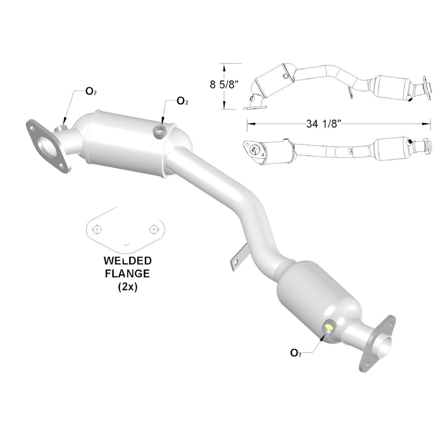 Convertisseur catalytique pour Subaru Outback 2.5L (2000-2005)