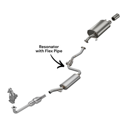 Volvo S40 1.9L Turbo (2000-2004) Resonator with Flex Pipe