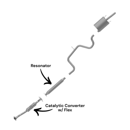 Chevrolet Impala 3.4L (2000-2005) Catalytic Converter With Flex & Resonator