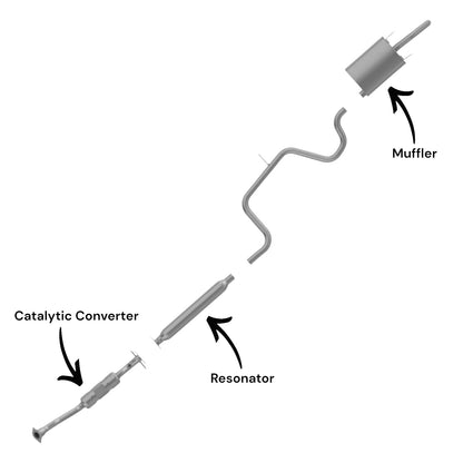 Chevrolet Impala 3.4L (2000-2005) Catalytic Converter, Resonator & Muffler