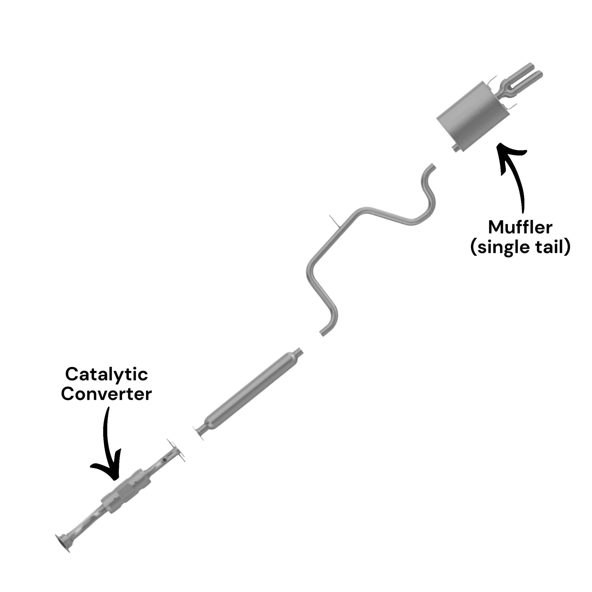 Buick Regal 3.8L (1997-2004) Catalytic Converter & Muffler