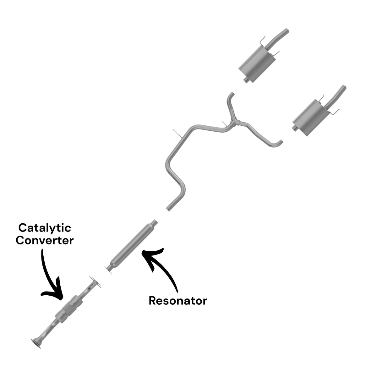 Chevrolet Monte Carlo 3.8L (2000-2004) (Not for Supercharged) Catalytic Converter & Resonator