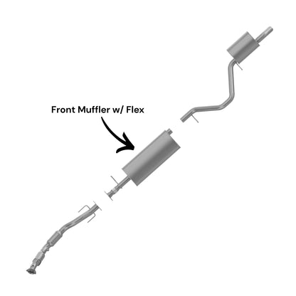 Chevrolet Trailblazer 4.2L (2007-2009) (Without Auto Air Leveling Suspension) Front Muffler With Flex