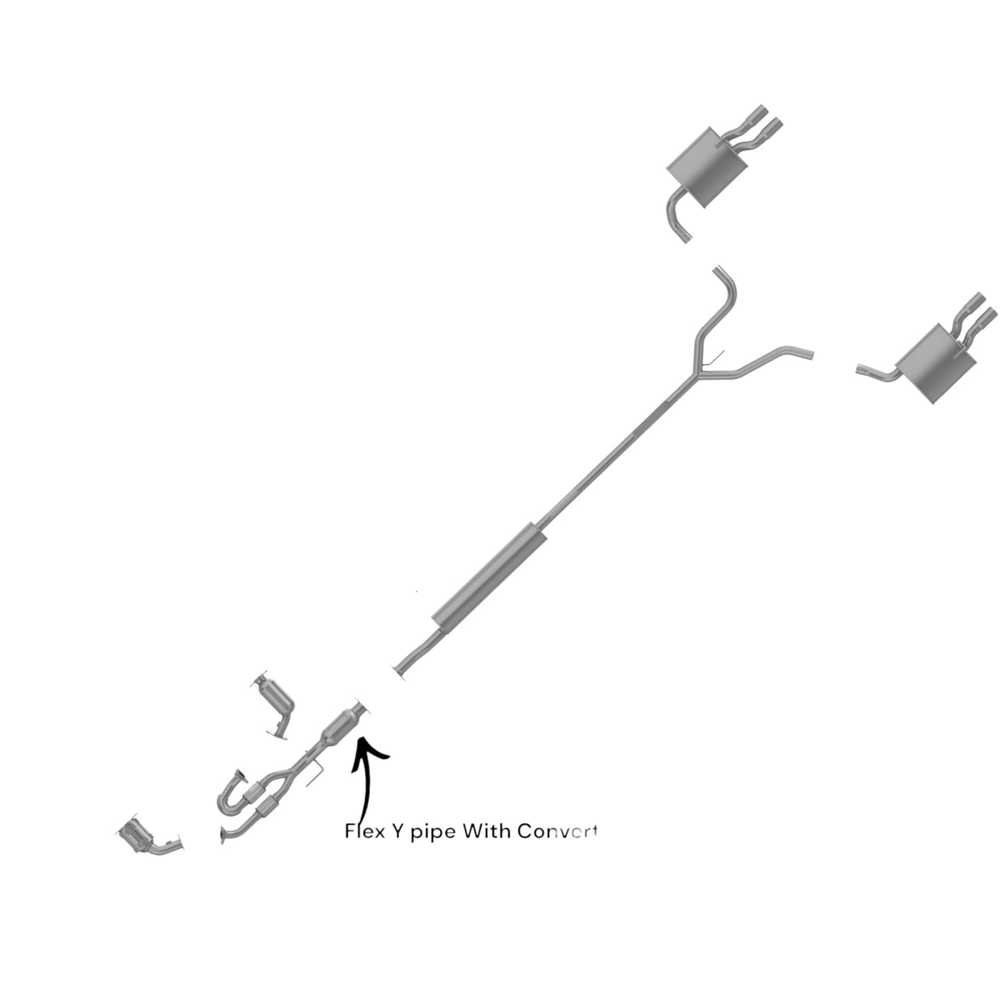 Nissan Maxima 3.5L (2004-2006) (With O2) (Automatic) Flex Y-Pipe With Catalytic Converter