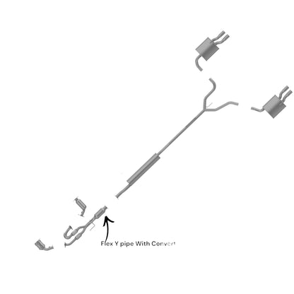 Nissan Maxima 3.5L (2004-2006) (With O2) (Automatic) Flex Y-Pipe With Catalytic Converter
