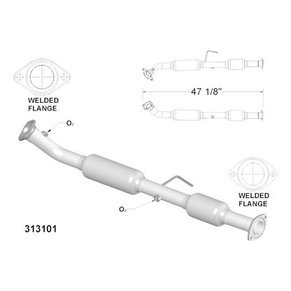 Convertisseur catalytique avant pour Toyota Tacoma 2.7L (2005-2016)