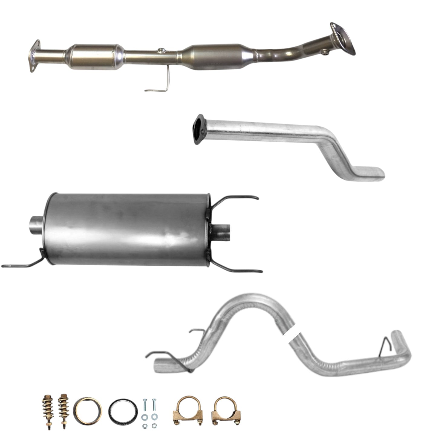 Toyota Tacoma 2.7L (2005-2012) (127.4" Wheelbase) Catalytic Converter, Pipe and Muffler with Tail Pipe
