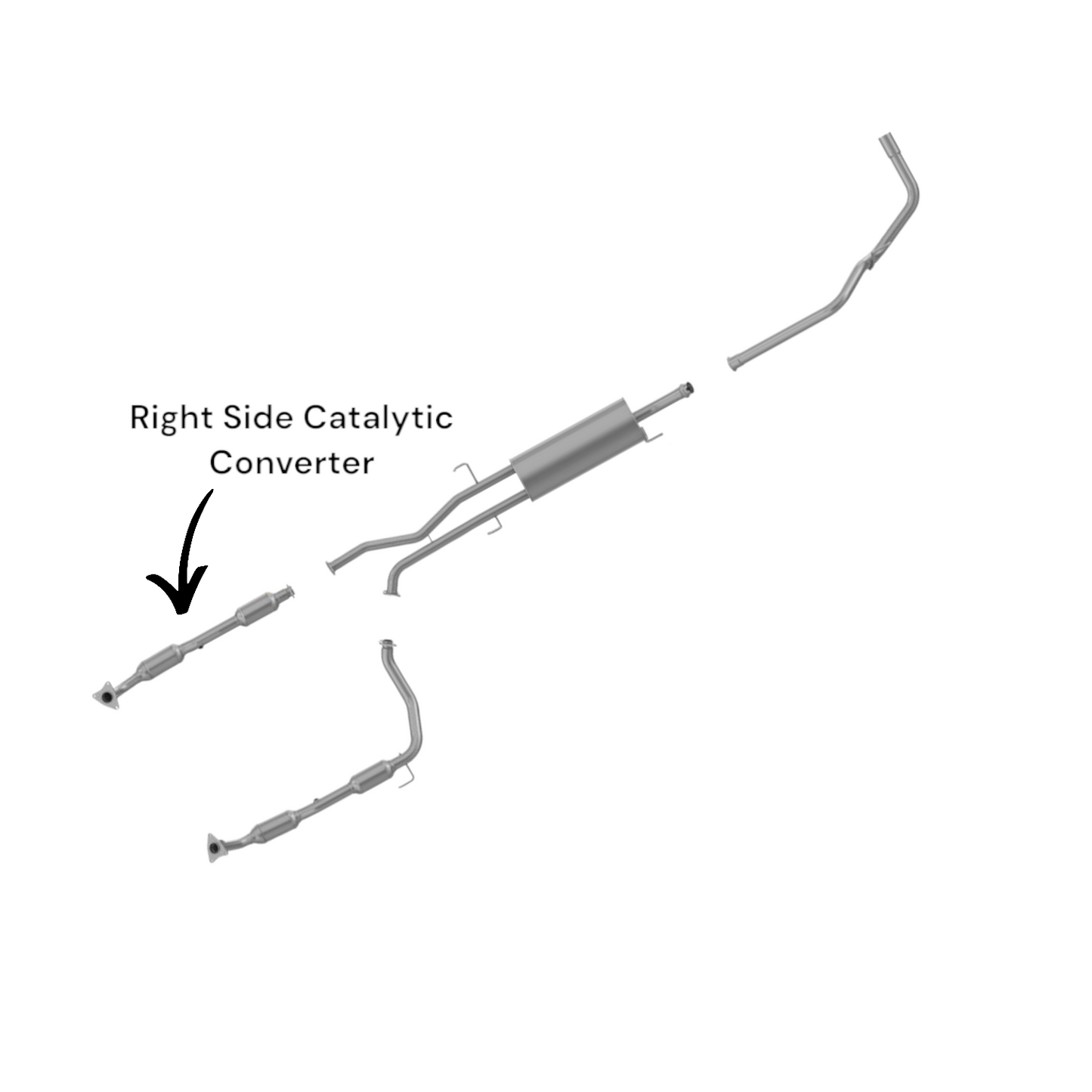 Toyota Sequoia 4.7L (2008-2009) Right Side Catalytic Converter