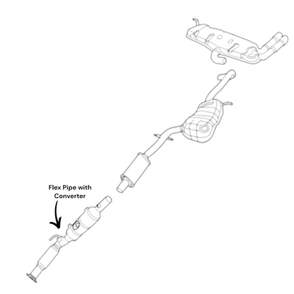 Volkswagen Beetle 2.5L (2012-2014) (Federal Emissions Only) Flex Pipe with Converter