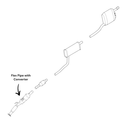 Volkswagen Passat 2.5L (2012-2014) (Federal Emissions Only) Flex Pipe with Converter