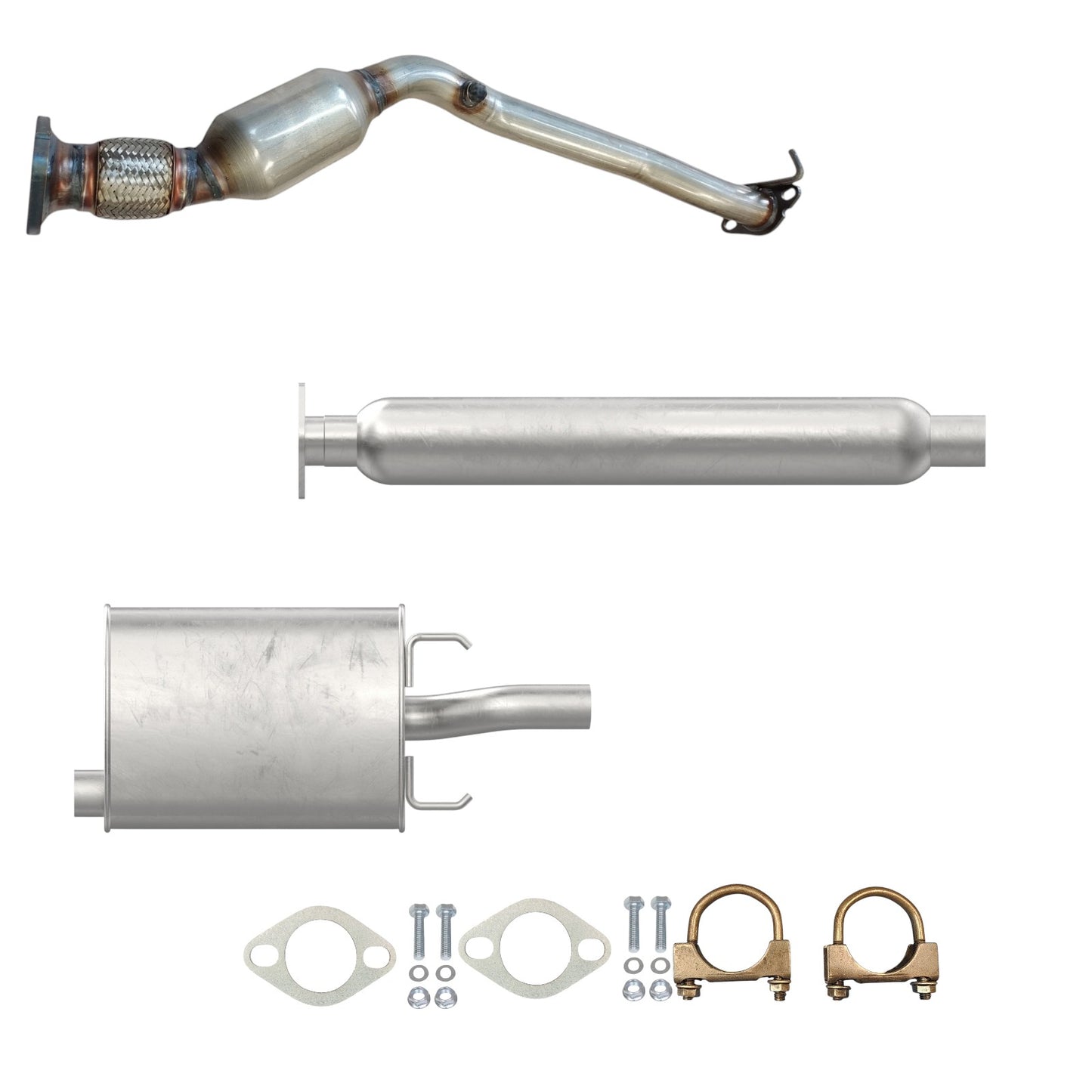 Pontiac Grand Prix 3.8L (2005-2008) (With Single Exhaust) Catalytic Converter, Resonator & Muffler