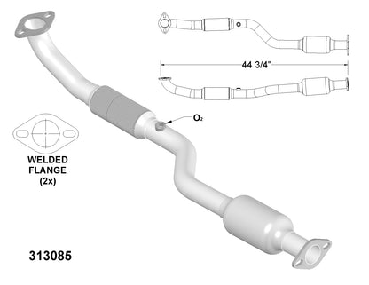 Convertisseur catalytique pour Hyundai Elantra 2.0L (2004-2006)