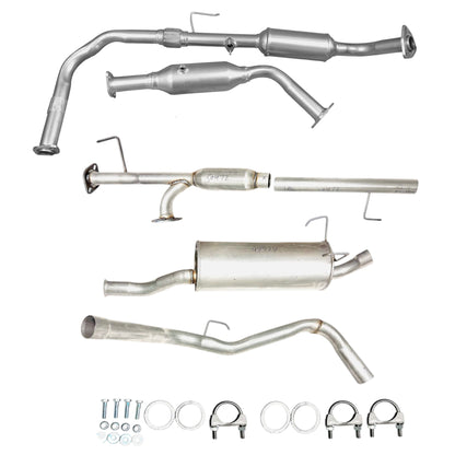 Toyota Tundra 4.7L (2003-2004) (128.3" Wheelbase) Both Side Catalytic Converter, Resonator and Rear Muffler