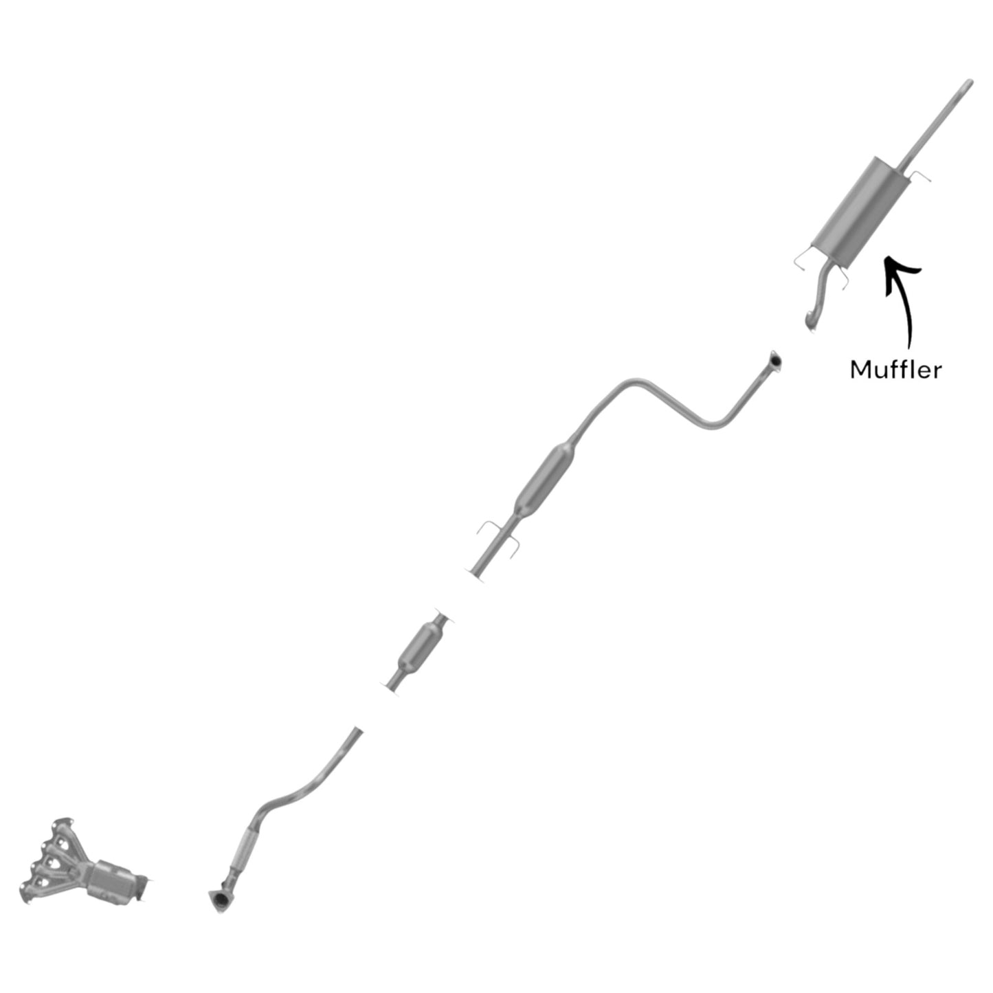 Chevrolet Aveo 1.6L (2009-2011) Muffler.