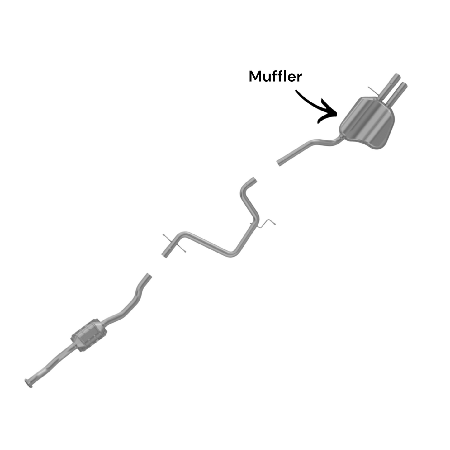 Volkswagen Jetta 2.0L (2011-2014) (Wagon) (DOHC) (Turbo) (DIESEL) Rear Muffler