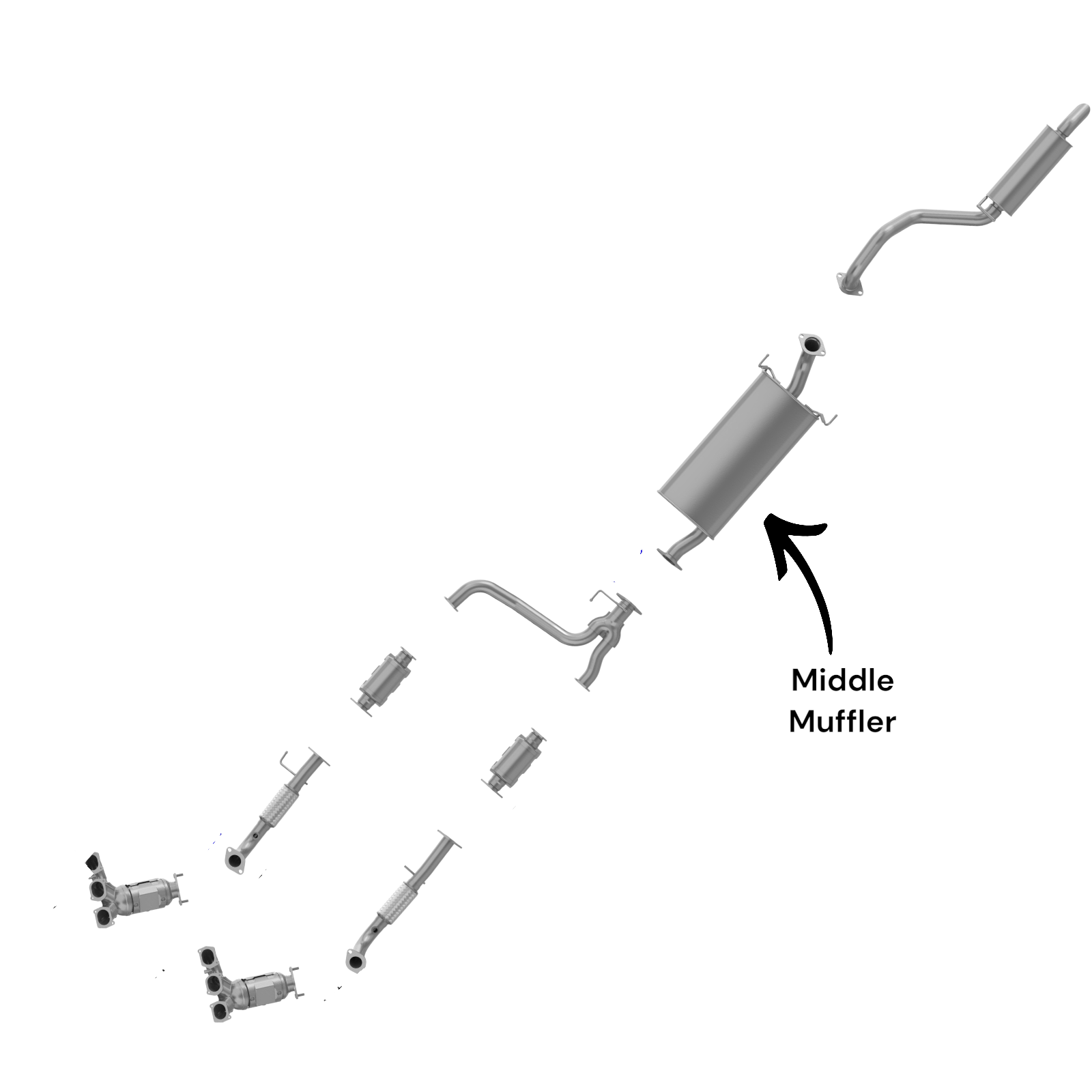 Kia Sorento 3.3L (2008, 2009) Muffler