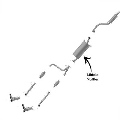 Kia Sorento 3.3L (2008, 2009) Muffler