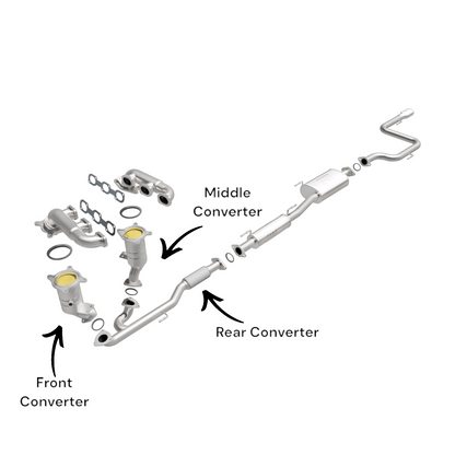 Infiniti JX35 3.5L (2013) Front, Middle and Rear Catalytic Converters